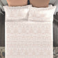 MYTRIDENT Nectarsoft Orange White Pure Cotton 400 TC King Bedsheet with 4 Pillow Covers - Swadesiicart