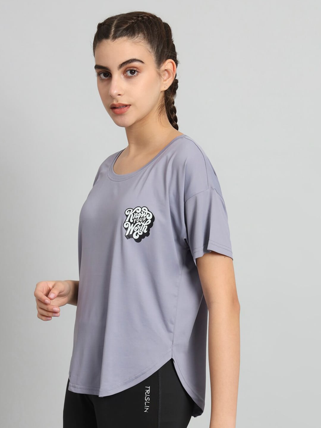 MKH Drop-Shoulder Sleeves Relaxed Fit Dri-FIT T-shirt - Swadesiicart