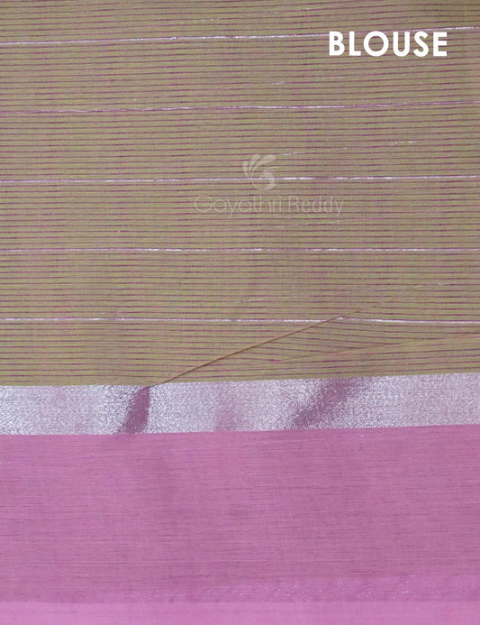Dual Shade of Apple Green And Baby Pink Pure Mangalgiri Cotton By Gayathri Reddy Designer Studio | Swadesiicart