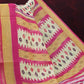 Combo of Off White and Pink Patan Patola Semi Chanderi Saree By Gayathri Reddy Designer Studio | Swadesiicart
