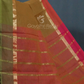 Dual Shades of Dry Mehendi Pure Mangalgiri Cotton By Gayathri Reddy Designer Studio | Swadesiicart