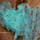 Pomcha Jaipur Blue And Red Floral Organza Anarkali Set | Swadesiicart