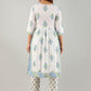 Kalini Floral Printed Pleated Gotta Patti Kurta with Trousers - Swadesiicart