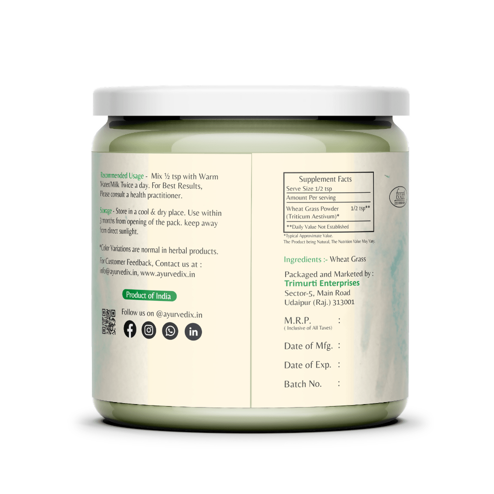 Ayurvedix Organic Wheatgrass Powder - Swadesiicart