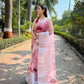 Vamsee Mehar Baby Pink Organza Saree - Swadesiicart