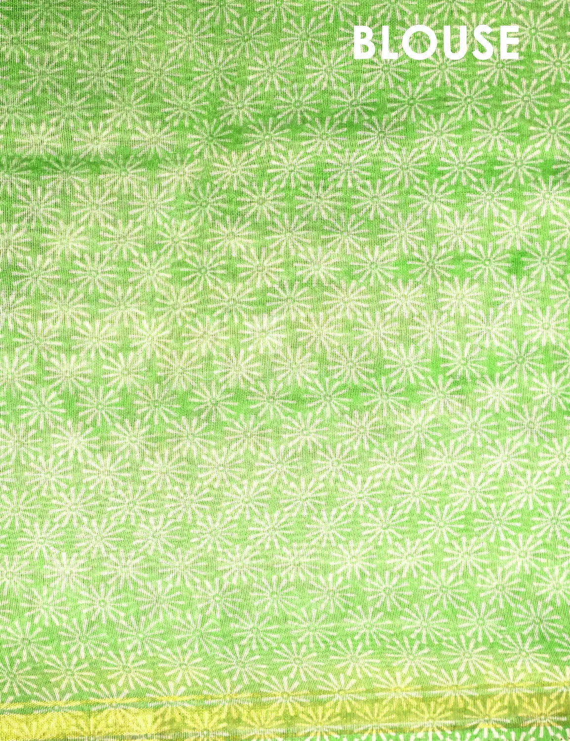 Fern Green Colour Floral Print Semi Chanderi Saree By Gayathri Reddy Designer Studio | Swadesiicart
