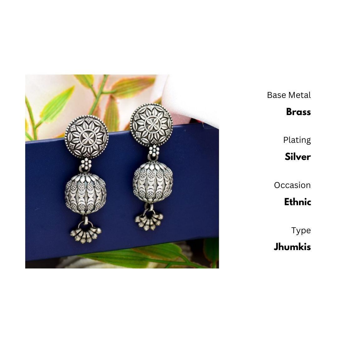 New Stylish Oxidized Gold-Polished Gold Studs Earrings for Womens by House of Ree | Swadesiicart