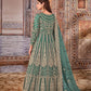 Anaita Green Embroidered Net Anarkali Suit