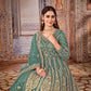 Anaita Green Embroidered Net Anarkali Suit