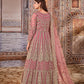 Anaita Light Purple Embroidered Net Anarkali Suit