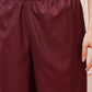 Vishudh Burgundy Ethnic Motifs Yoke Design Thread Work Kurta with Palazzo & Dupatta - Swadesiicart
