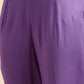 Anouk Women Purple Ethnic Motifs Printed Regular A-line Kurta with Trousers - Swadesiicart