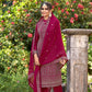 Anaita Rani Pink Embroidered Glory Silk Plazzo Suit