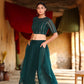 Juniper Women's Green Georgette Solid Fitted Clothing Set - Swadesiicart