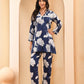 Vaasva Women Navy Pleated Cotton Printed Cord Set With Lace - Swadesiicart
