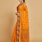 Sangria Ethnic Motifs Woven Design Art Silk Banarasi Saree | Swadesiicart