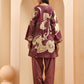 Vaasva Women Brown Cotton Cord Set With Fashi Pant - Swadesiicart