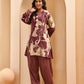 Vaasva Women Brown Cotton Cord Set With Fashi Pant - Swadesiicart