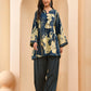 Vaasva Women Cobalt Blue Cotton Cord Set With Fashi Pant - Swadesiicart