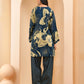 Vaasva Women Cobalt Blue Cotton Cord Set With Fashi Pant - Swadesiicart