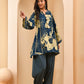 Vaasva Women Cobalt Blue Cotton Cord Set With Fashi Pant - Swadesiicart