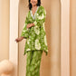 Vaasva Women Green Cotton Cord Set With Printed Pants - Swadesiicart