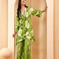 Vaasva Women Green Cotton Cord Set With Printed Pants - Swadesiicart