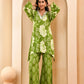 Vaasva Women Green Cotton Cord Set With Printed Pants - Swadesiicart