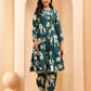Vaasva Women Green Short Anarkali Kurta With Printed Pants | Swadesiicart