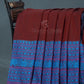 Maroon And Ink Blue Colour Pure Kadi Cotton Saree By Gayathri Reddy Designer Studio | Swadesiicart