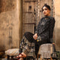 Juniper Women Black Georgette Printed Kurta, Sharara & Dupatta Set | Swadesiicart