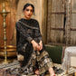 Juniper Women Black Georgette Printed Kurta, Sharara & Dupatta Set | Swadesiicart