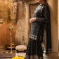 Juniper Women Black Georgette Printed Kurta, Sharara & Dupatta Set | Swadesiicart