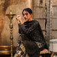 Juniper Women Black Georgette Printed Kurta, Sharara & Dupatta Set | Swadesiicart