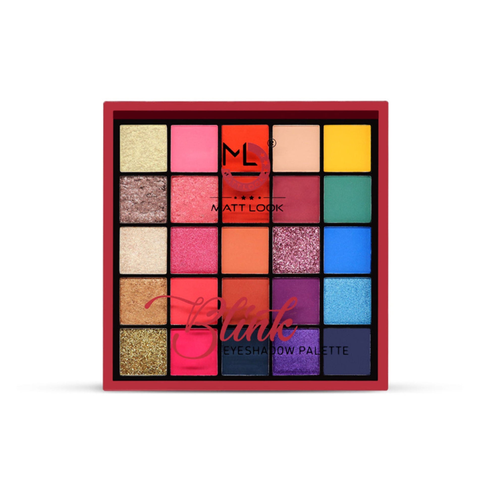 Matt Look 25 Colors Blink Eyeshadow Palette - 01 - Swadesiicart