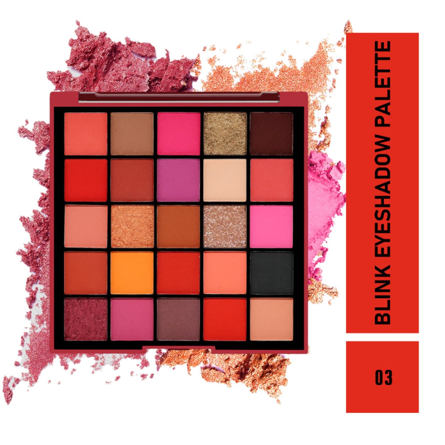 Matt Look 25 Colors Blink Eyeshadow Palette - 03 - Swadesiicart