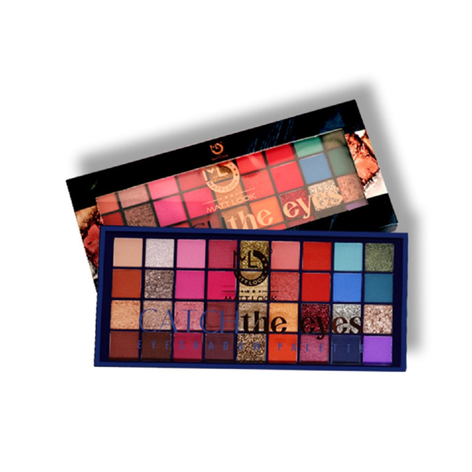 Matt Look 36 Colors Catch The Eyes Eyeshadow Palette - 02 - Swadesiicart