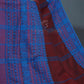 Maroon And Ink Blue Colour Pure Kadi Cotton Saree By Gayathri Reddy Designer Studio | Swadesiicart