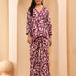 Vaasva Women Ikat Cord Set With Bell Bottom Pants - Swadesiicart