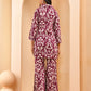 Vaasva Women Ikat Cord Set With Bell Bottom Pants - Swadesiicart