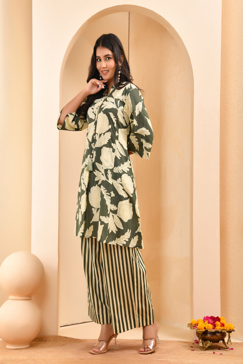 Vaasva Women Floral Aline Printed Cord Set - Swadesiicart