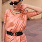 Coral Pink Pure Satin Zari Weaving Wedding Festive Saree - Emponline | Swadesiicart