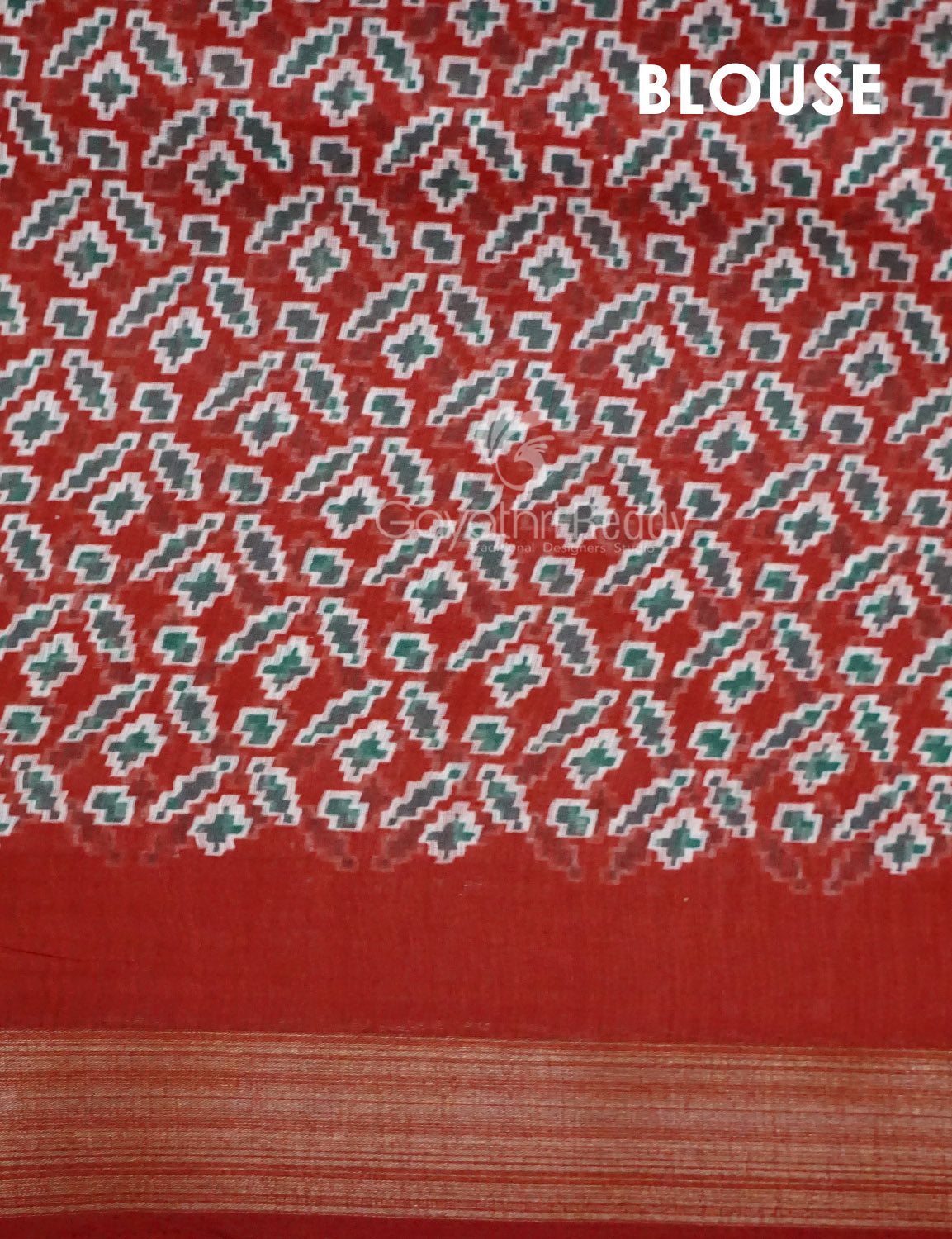 Shades of Mango Yellow Colour Patola Print Semi Chanderi Saree By Gayathri Reddy Designer Studio | Swadesiicart