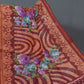 Shades of Maroon Colour Floral Design Semi Chanderi Saree By Gayathri Reddy Designer Studio | Swadesiicart