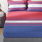 Nautica Bradford Red & Blue Striped 160 TC Pure Cotton King Bedsheet & 2 Pillow Covers - Swadesiicart