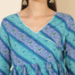 Janasya Women's Blue Cotton Bandhani Printed Casual Angrakha Co-ords - Swadesiicart