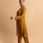 HOUSE OF KARI Floral Yoke Design Chikankari Kurta With Palazzo | Swadesiicart