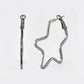 VOJ Women Rhodium Tonned Star Shape Stainless Steel Hoop Earrings - Swadesiicart