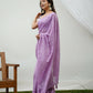 Vamsee Trending Sequins 1 Lavender Georgette Saree - Swadesiicart