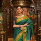 Very Much Indian Pure Silk Paithani - Dual Tone Blue Green | Swadesiicart